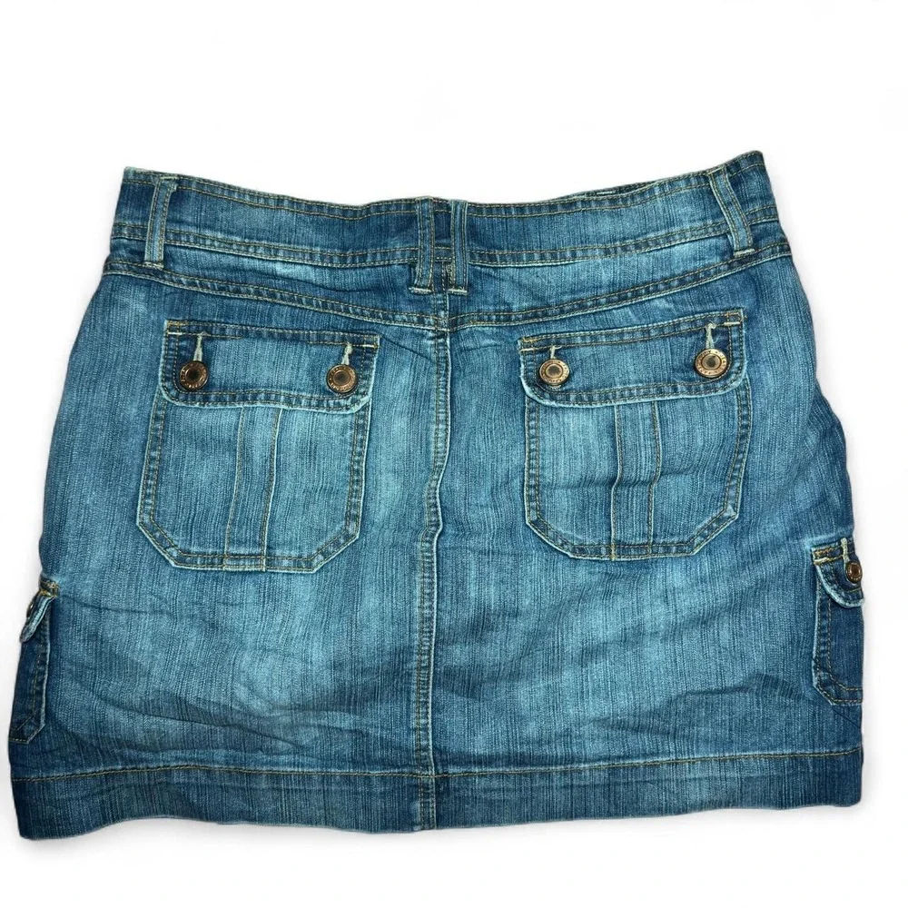 Y2K Cargo Denim Mini Skirt